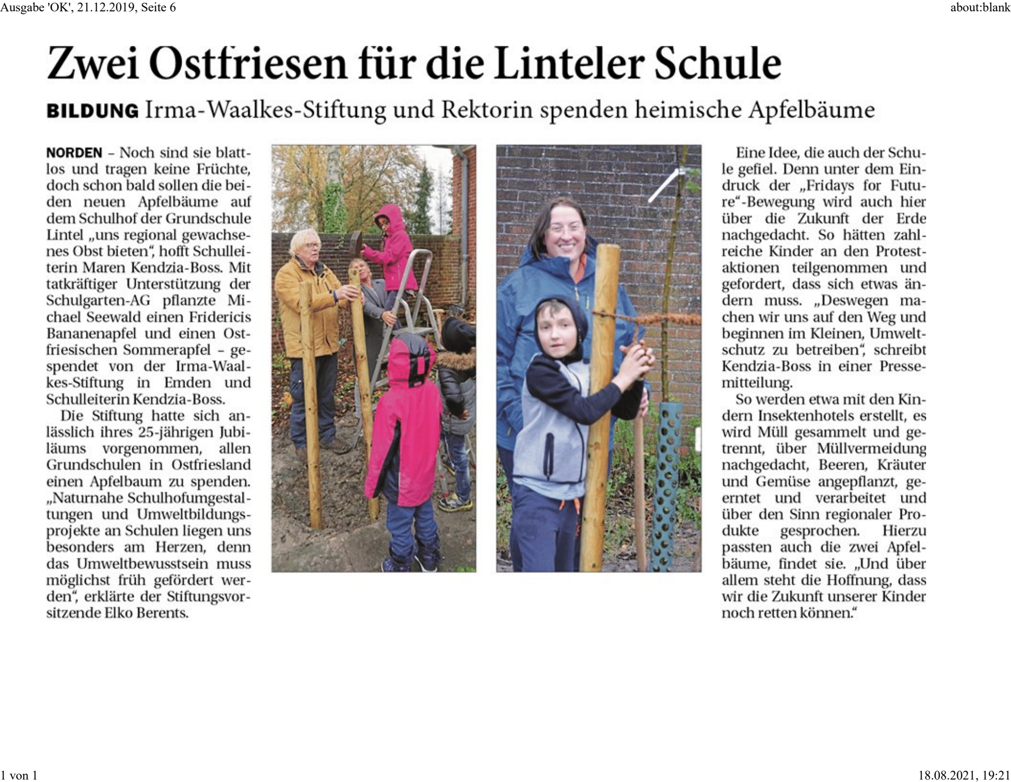 Read more about the article Apfelbaum für GS Lintel